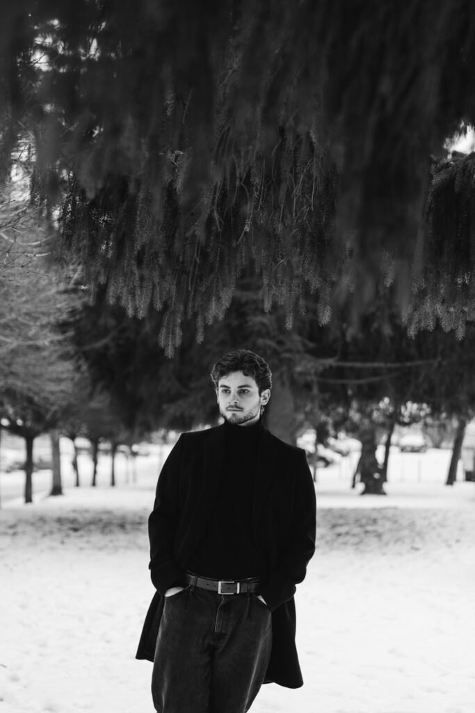 black and white portraits for men