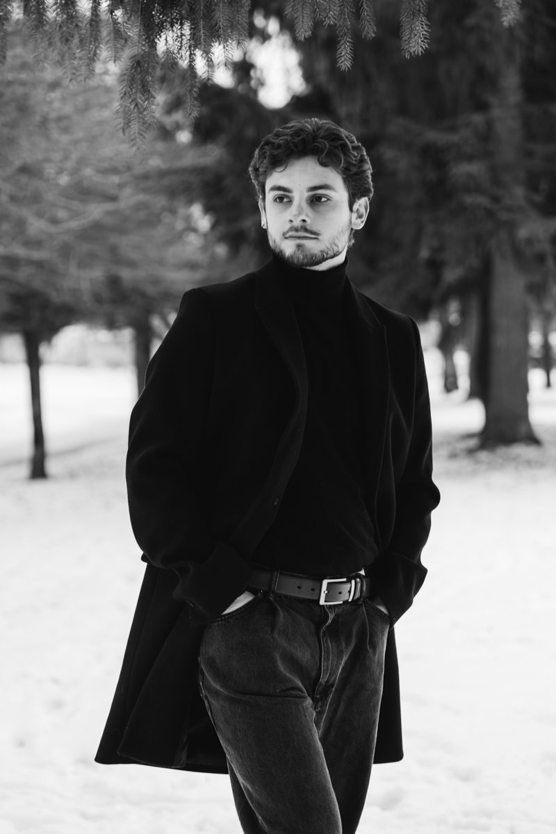 black and white portraits for men