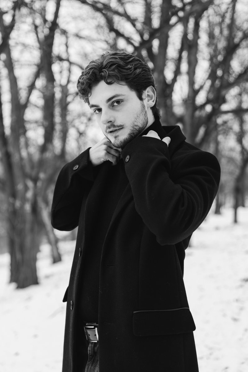 black and white men portraits