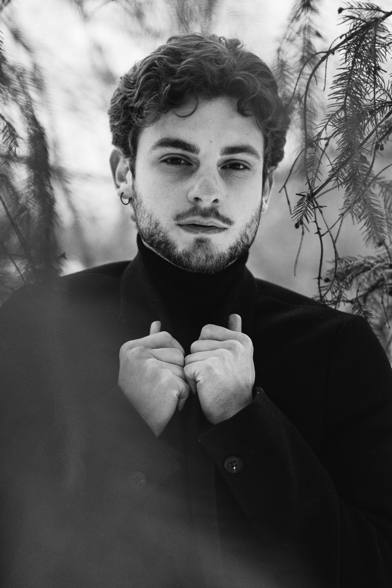 black and white men portraits