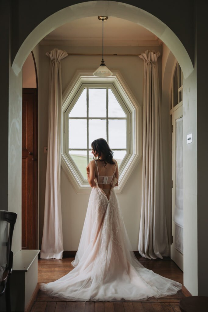The Lost Music Hall Devon bride getting ready