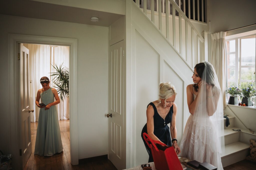 The Lost Music Hall Devon bride getting ready